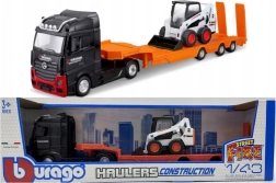 Метален камион MB Actros Gigaspace с товарач Bobcat 1:43