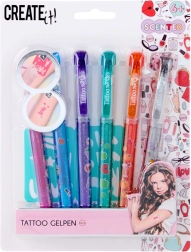 Тату комплект с ароматни гел химикалки и шаблони