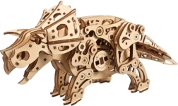 Ugears дървен механичен 3D пъзел TRICERATOPS със задвижване