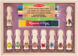 Melissa & Doug делукс комплект дървени печати за деца