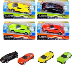 Super sports car with pull-back action