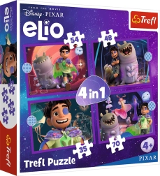 Trefl пъзел Elio извънземни мисии 4 в 1 (35, 48, 54, 70 части)