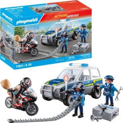 Playmobil City Heroes полицейско преследване – кола, мотоциклет и фигурки