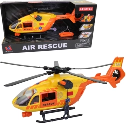 Спасителен хеликоптер със светлина и звук, функционална лебедка и ротор