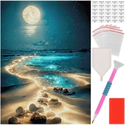 Диамантено рисуване Плаж – 40 × 30 cm MAALEO