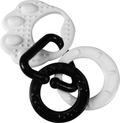 Гризалка лапа на мечка за бебета – черно-бял контраст