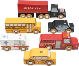 Дървени колички Ню Йорк – комплект 6 бр. Le Toy Van