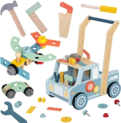 Дървена проходилка‑кола и мини работилница STEM TOOKY TOY