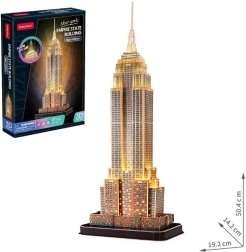 Светещ 3D пъзел Empire State Building нощно издание 37 части