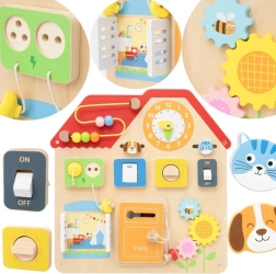 Дървена манипулационна дъска Къщичка Viga