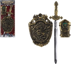 Рицарски комплект за деца с меч, предпазител и щит