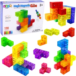 Magic Magnetic Cubes Magnetic Construction Set with 156 Challenges, 9 Pieces