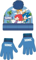 Комплект шапка и ръкавици Sonic – син