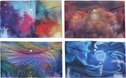 Пластова папка за документи с копче A4, микс цветове