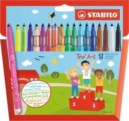 Флумастери Fixy STABILO Trio A-Z – комплект 18 цвята