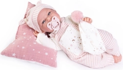 Antonio Juan Clara – реалистична говореща кукла бебе, меко платнено тяло, 34 см