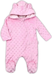 Baby minky overall NICOL Bubbles pink