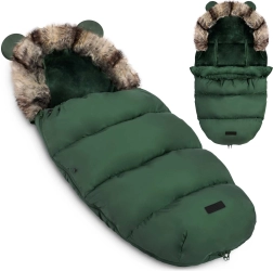 Winter footmuff for stroller and sled Ricokids Elmi pink