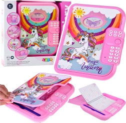 Електронен дневник с код еднорог розов