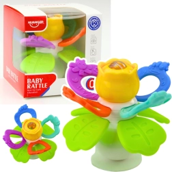 Детска сензорна играчка Цвете с въртяща се част и вендуза
