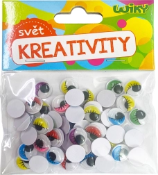 Движещи се цветни очички 12 mm