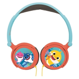 Сгъваеми детски жични слушалки BABY SHARK с ограничение на звука