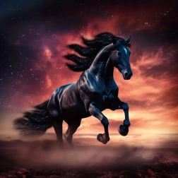 Diamond Painting – Wild Black Stallion