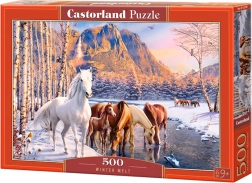 Пъзел CASTORLAND Winter Melt – коне, 500 части
