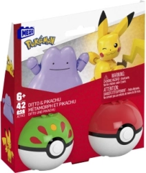 Mega Pokémon Poké Ball Pikachu и Ditto – конструктор от 42 части