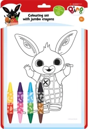 Bing coloring set with double-ended wax crayons