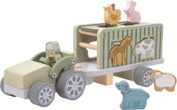 2Kids Toys дървена кола с животни и сортер