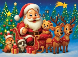 Дървени пъзели Santa Claus 40 части WOODEN CITY