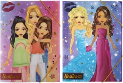 Училищни папки с прехлупващ се ластик A4 Besties