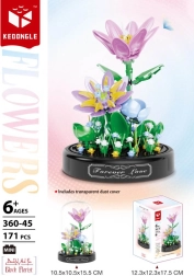Flower Building Set Under a Protective Dome (171 pieces)