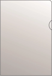 Transparent A5 L-Shaped Document Sleeve from PVC, 120 Microns
