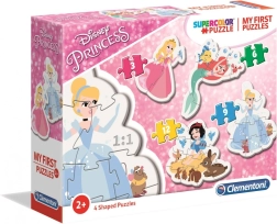 Моите първи пъзели Disney принцеси 4 в 1 (3, 6, 9, 12 части) – Clementoni