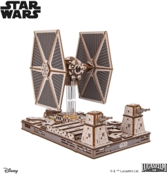 Ugears 3D дървена механична сглобяемa Star Wars TIE изтребител