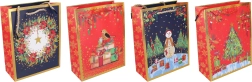 Подаръчна торбичка M коледна 26 × 32 × 10 см