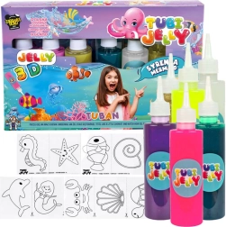 Tuban творчески комплект Tubi Jelly Морска фея 6 цвята гел фигури