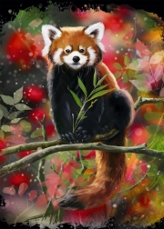 Пъзел Puzzle Panda Червена панда на клон – 1000 части