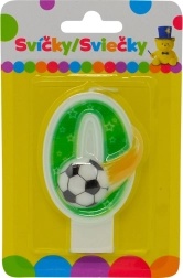 Birthday candle with moon motif and number 0