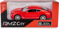Die-cast car model rmz city bentley continental gt 1:39 red