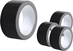 Текстилна лепяща лента черна 48 mm × 50 m – универсална и изключително здрава