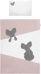 Детски спален комплект за кошара 5 части розов Belisima Mouse