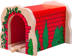 Дървен тухлен тунел за влакови релси