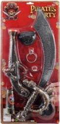 Pirate set for kids with pistol and sabre