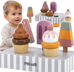 VIGA PolarB дървени сладоледи на стойка – комплект 5 бр.