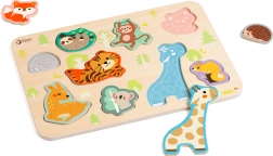 Дървен пъзел-вкложка животни CLASSIC WORLD