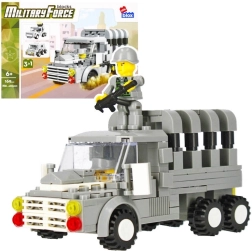 Military Cargo Truck Building Set with Minifigure