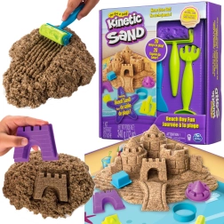 Kinetic Sand плажен ден – комплект със замък и аксесоари